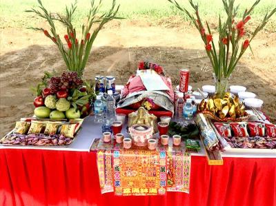 Mâm cúng động thổ Đường Bà Lê Chân Quận 1 - Thu Hường